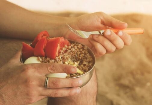 Buckwheat dengan sayur -sayuran