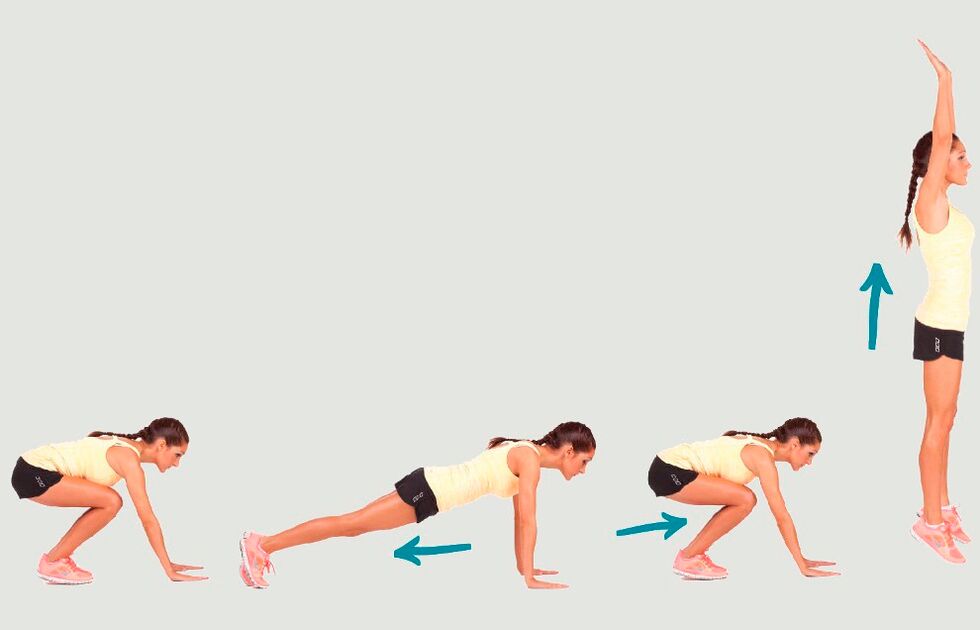 Burpee untuk senaman badan yang menyeluruh